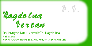 magdolna vertan business card